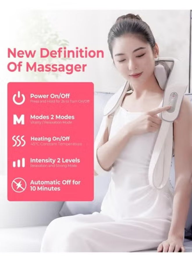 Professional 6D Shiatsu Neck and Back Massager with Soothing Heat – Deep Tissue Kneading Massage for Shoulders, Waist, and Legs – Portable Pain Relief Device for Home & Office - Image 2
